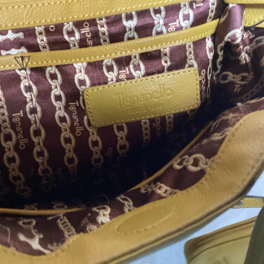 Tignanello Leather Purse & Wallet | Mustard Yellow Gold | Stylish - Picture 3 of 5